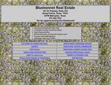Tablet Screenshot of bluebonnetrealestate.com